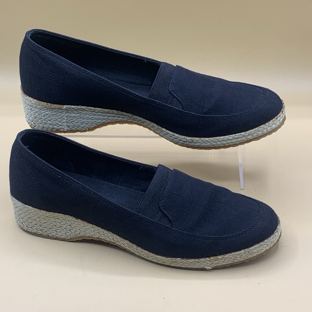 Grasshopper Women's Wedge Slip-On Black Shoes Comfort Casual - Size 8.5M